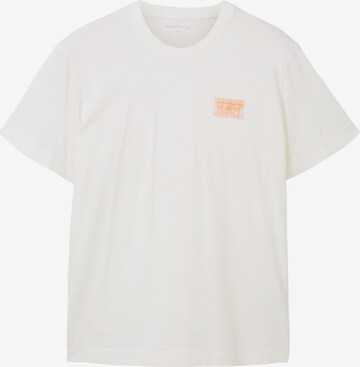 T-Shirt TOM TAILOR en blanc : devant