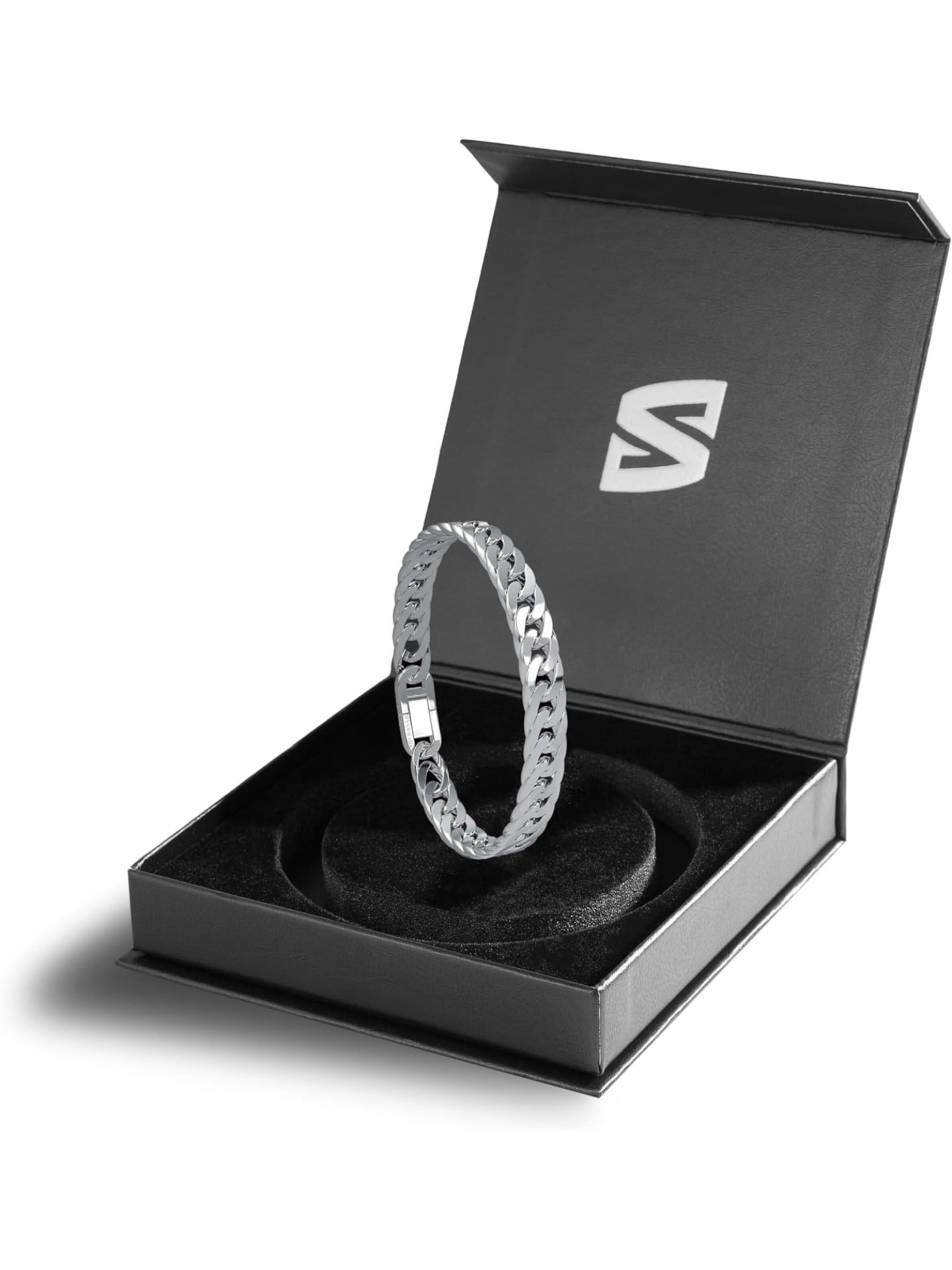 SERASAR Armband 'Cuban' in Zilver