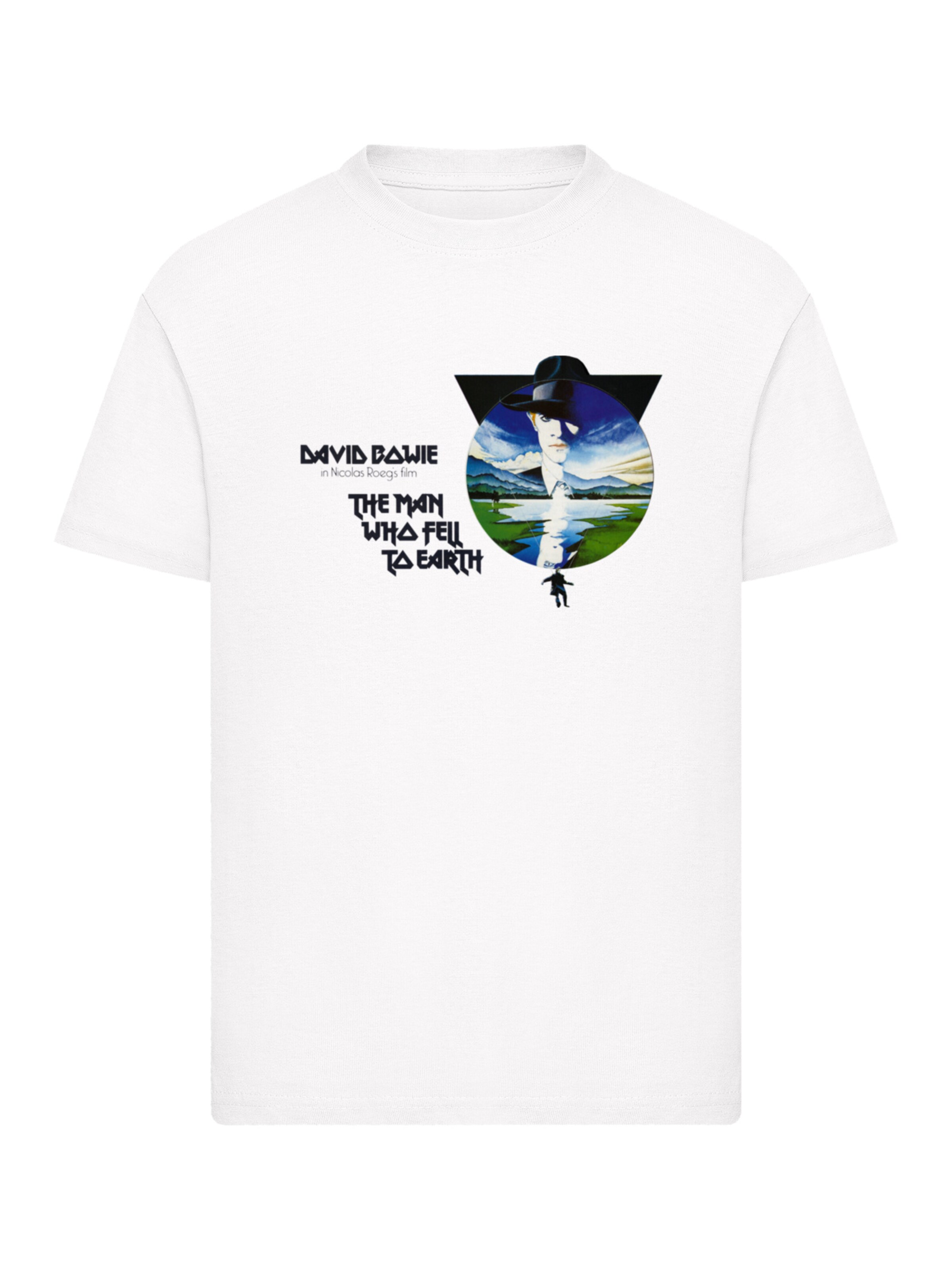 F4NT4STIC Shirt 'The Man Who Fell To Earth' in Weiß: Vorderseite