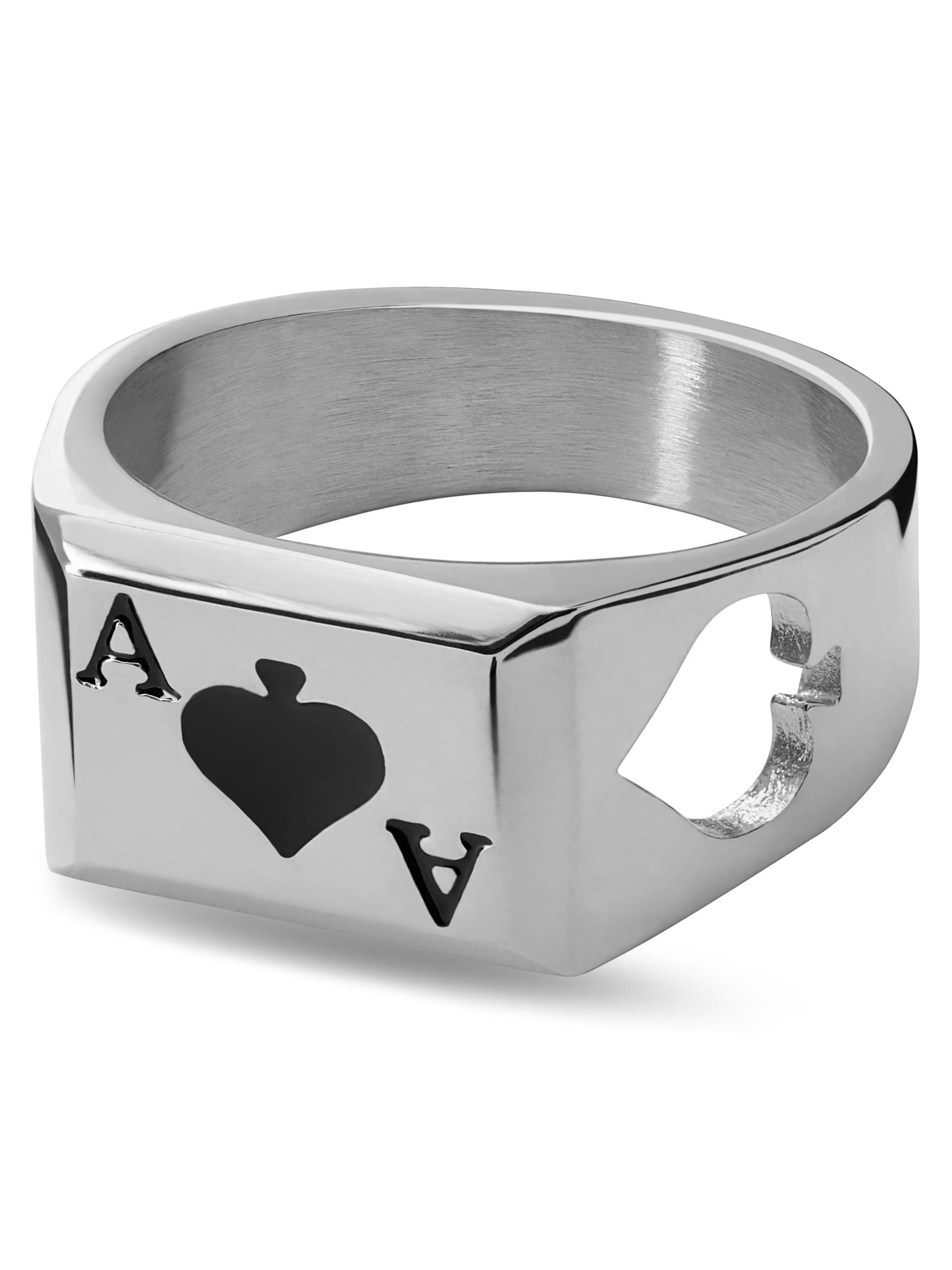 Seizmont Ring 'Ace' in Silver: front