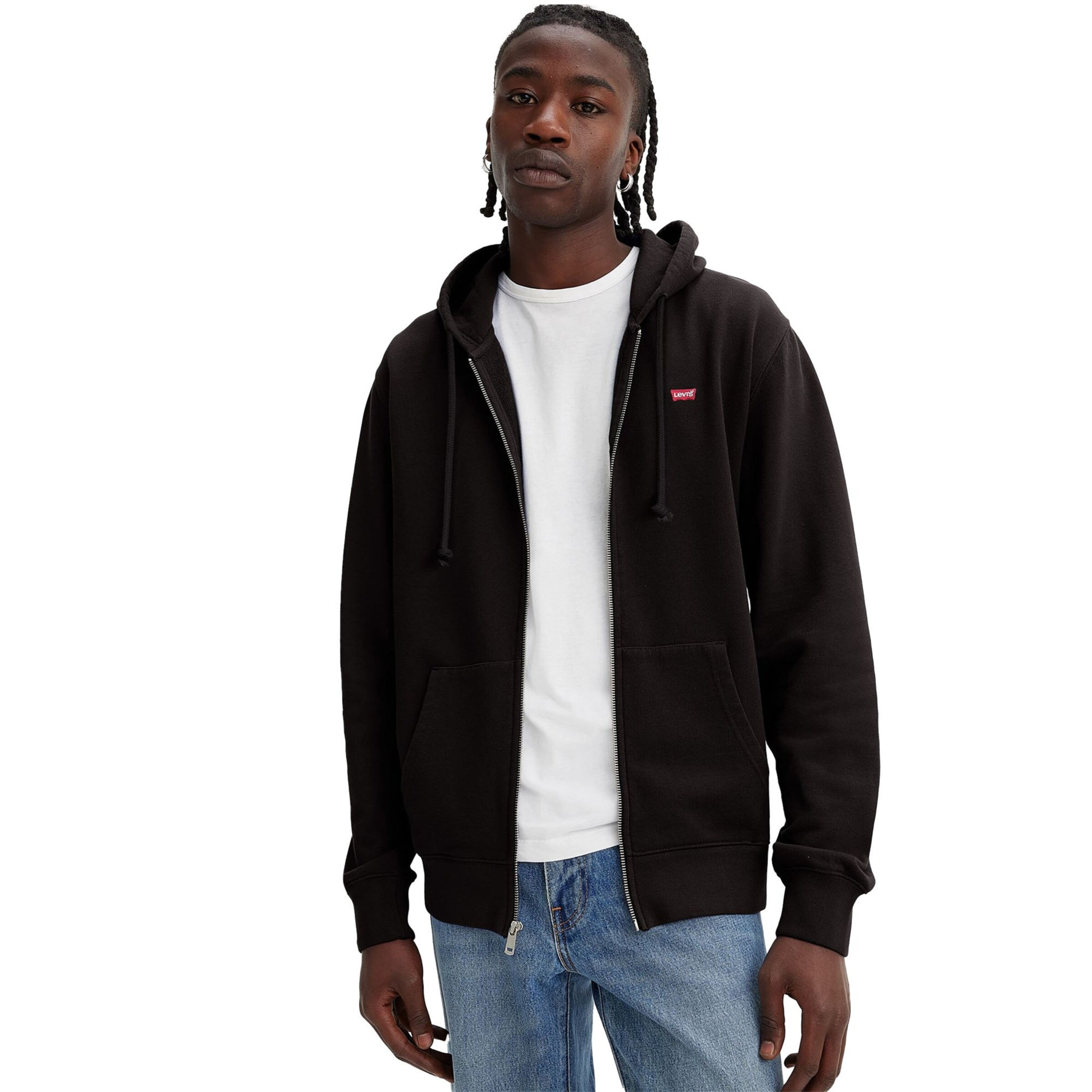 LEVI'S ® Regular fit Sweatvest 'New Original Zip Up' in Zwart