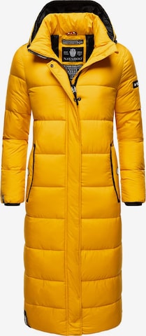 NAVAHOO Toiminnallinen pitkä takki 'Isalie' värissä keltainen: edessä