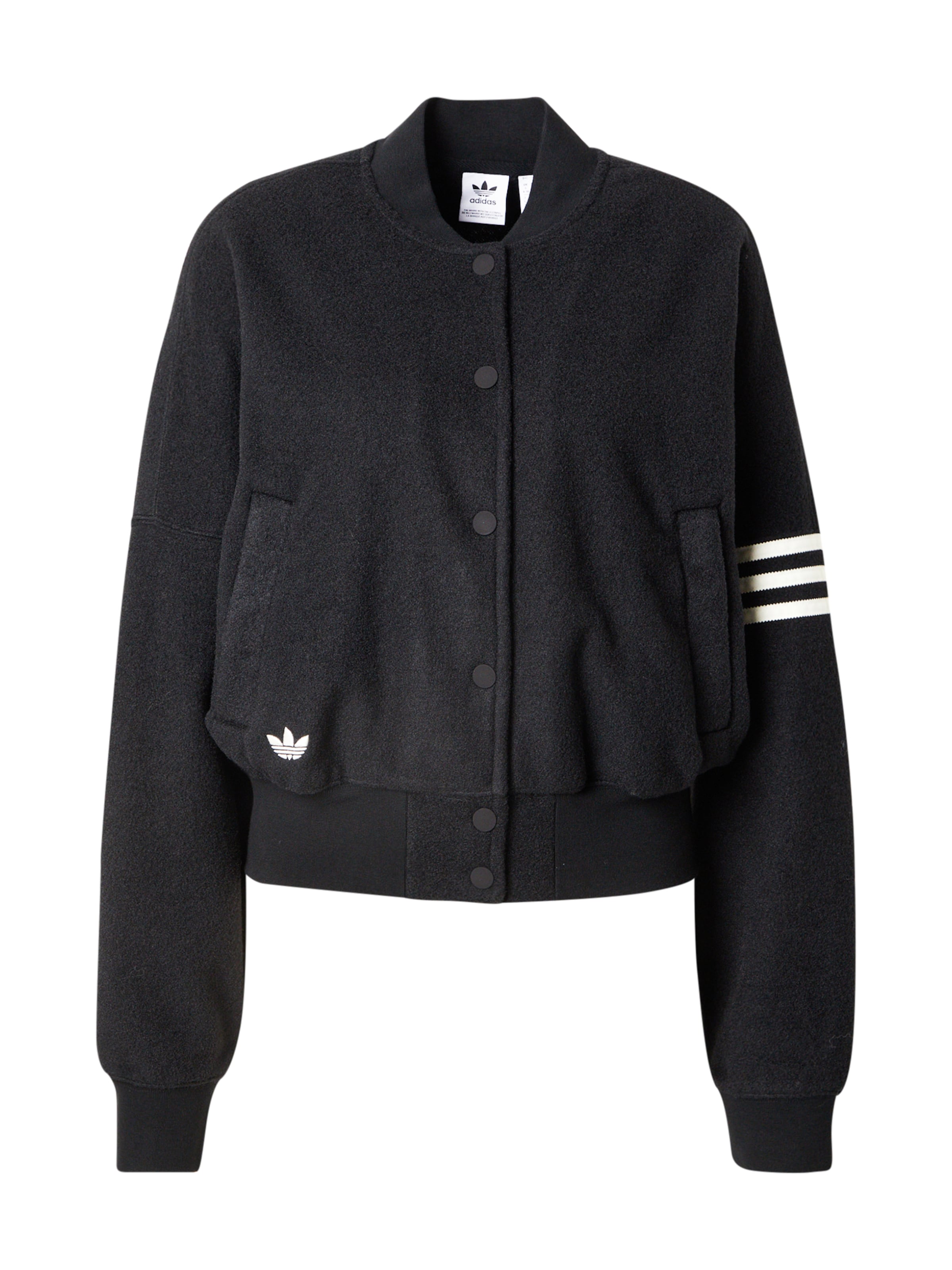 ADIDAS ORIGINALS Sweat jacket in Black: front