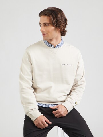 Lyle & Scott Sweatshirt in Beige: voorkant