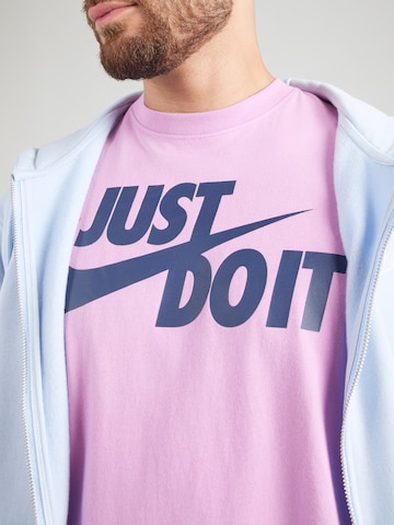 Nike Sportswear Klasický střih Tričko 'Swoosh' – pink
