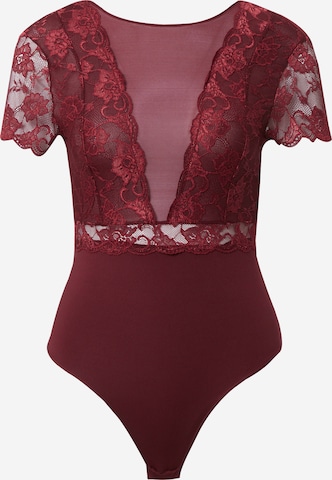 PIECES Shirt Bodysuit 'SICCA' in Red: front