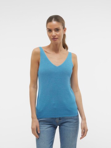 VERO MODA Gebreide top 'NEW LEX' in Blauw: voorkant