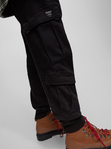 Regular Pantalon cargo Pull&Bear en noir