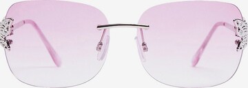 Lunettes de soleil Bershka en rose : devant