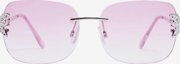 Lunettes de soleil Bershka en rose : devant