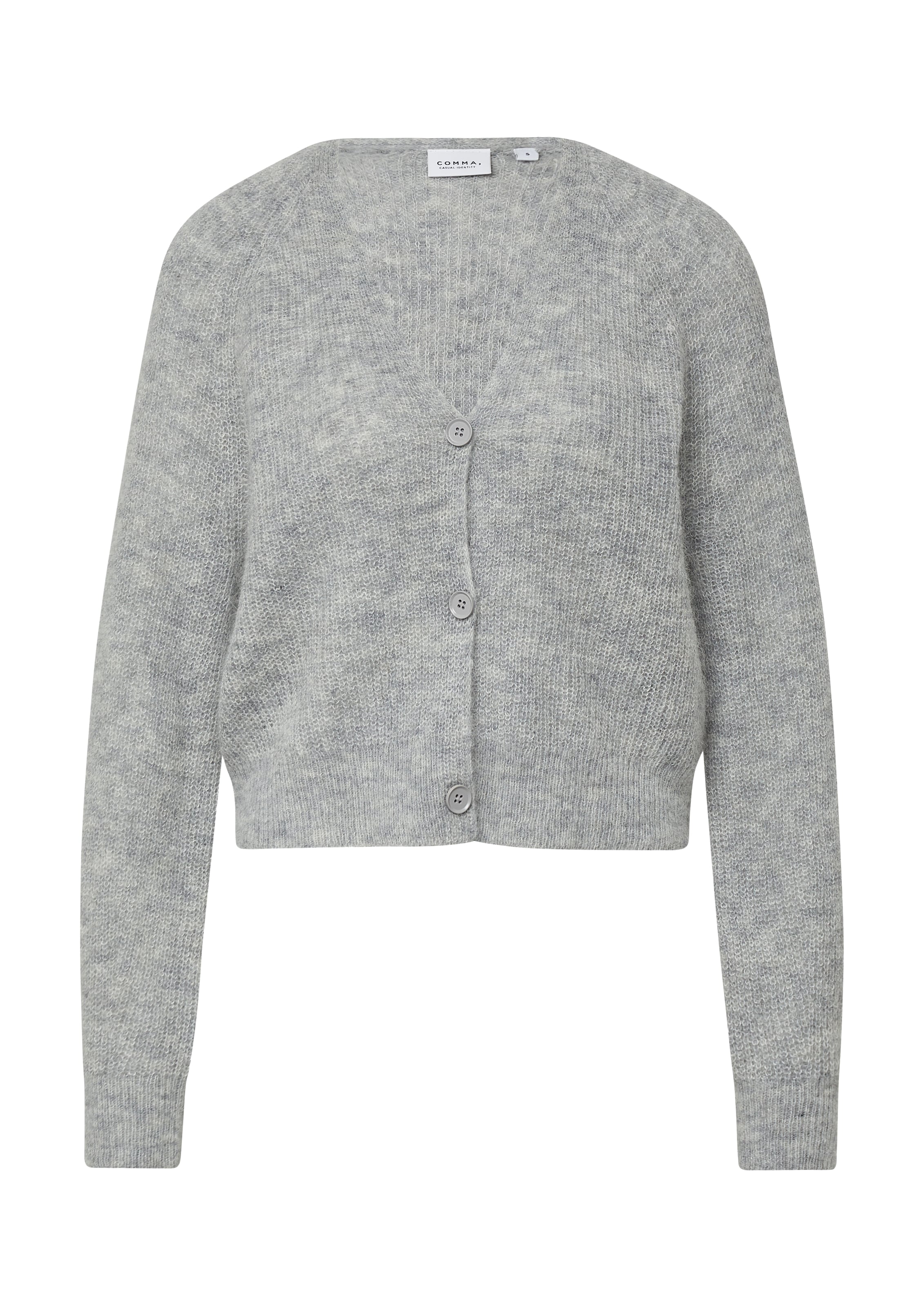 comma casual identity Knit Cardigan in Grey: front