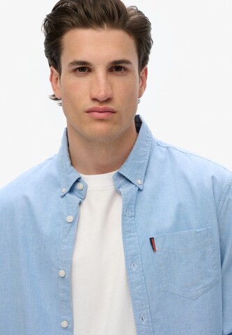 Superdry Regular fit Button Up Shirt in Blue
