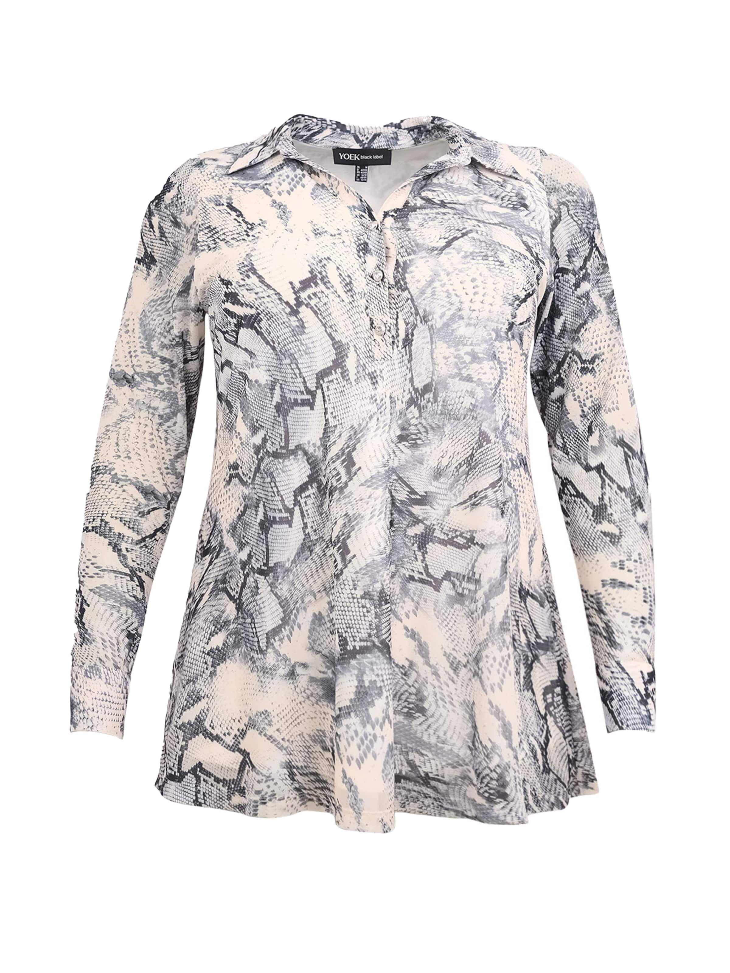 YOEK Tuniek in Beige: voorkant