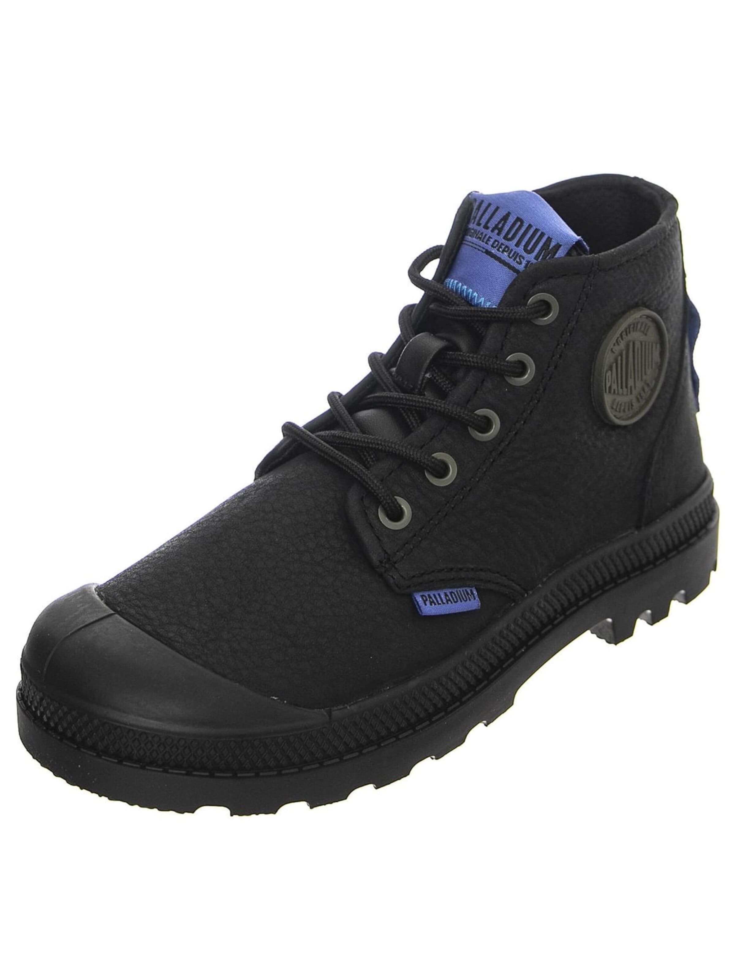 Bottes Palladium en noir : devant