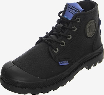 Palladium Stiefel 'Youth Pampa Supply Lth Black / Black Lace-Up Shoes' in Schwarz: Vorderseite