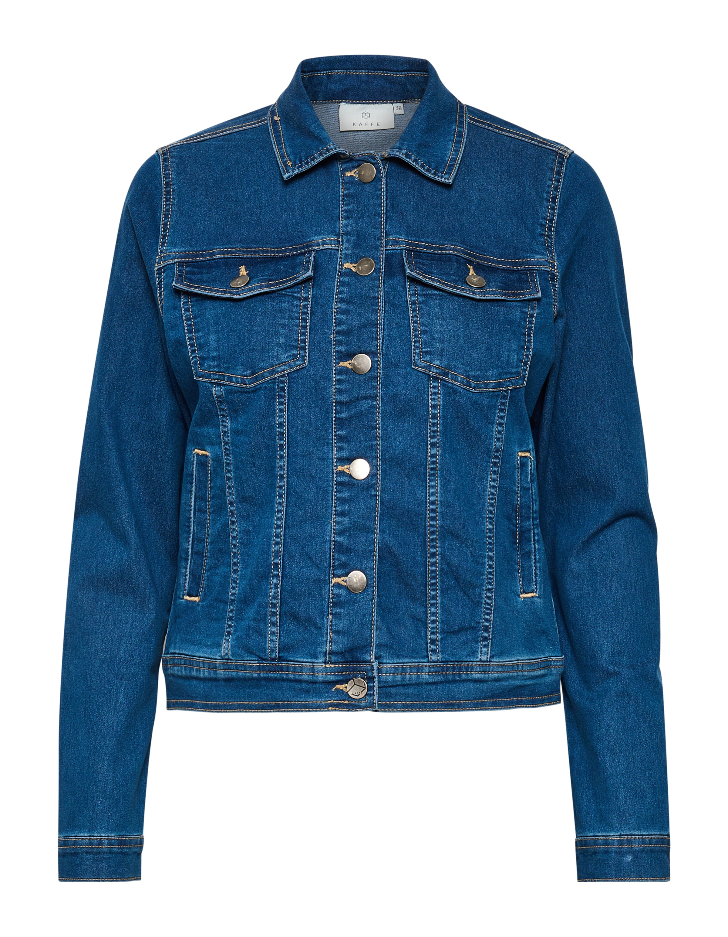 Kaffe Tussenjas in Blauw: voorkant