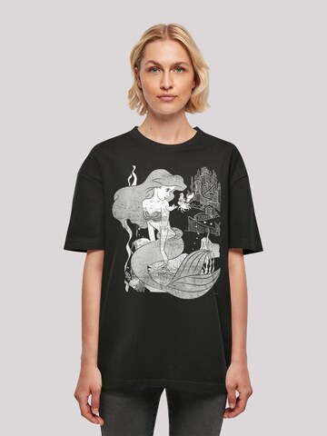 Maglietta 'Disney Girls The Little Mermaid' di F4NT4STIC in nero: frontale