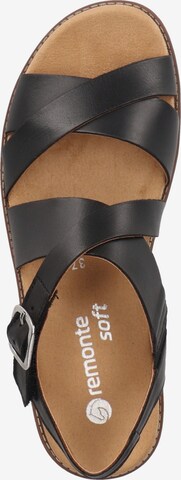 REMONTE Strap sandal in Black