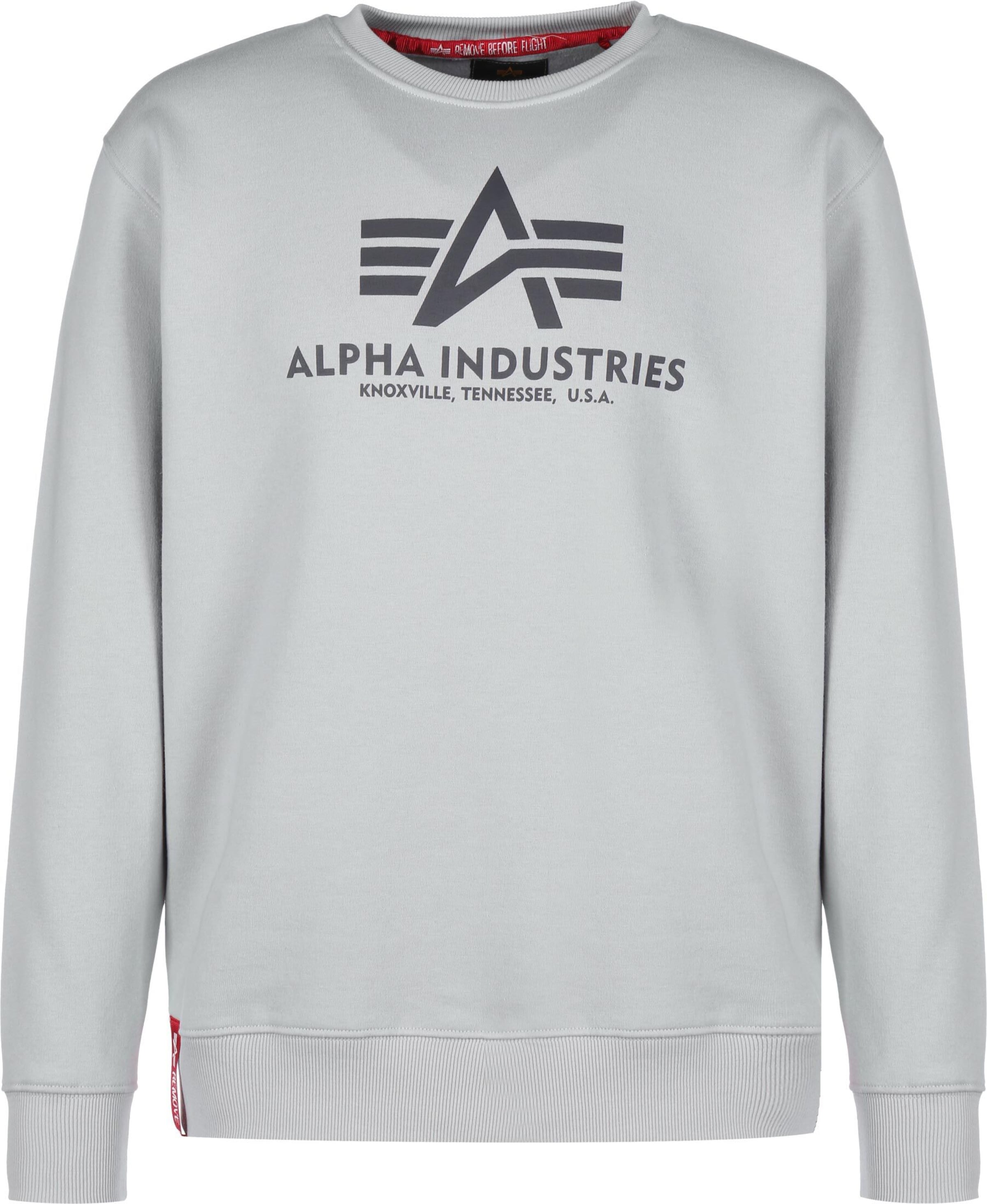 ALPHA INDUSTRIES Mikina - Sivá: predná strana