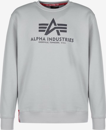 Sweat-shirt ALPHA INDUSTRIES en gris : devant