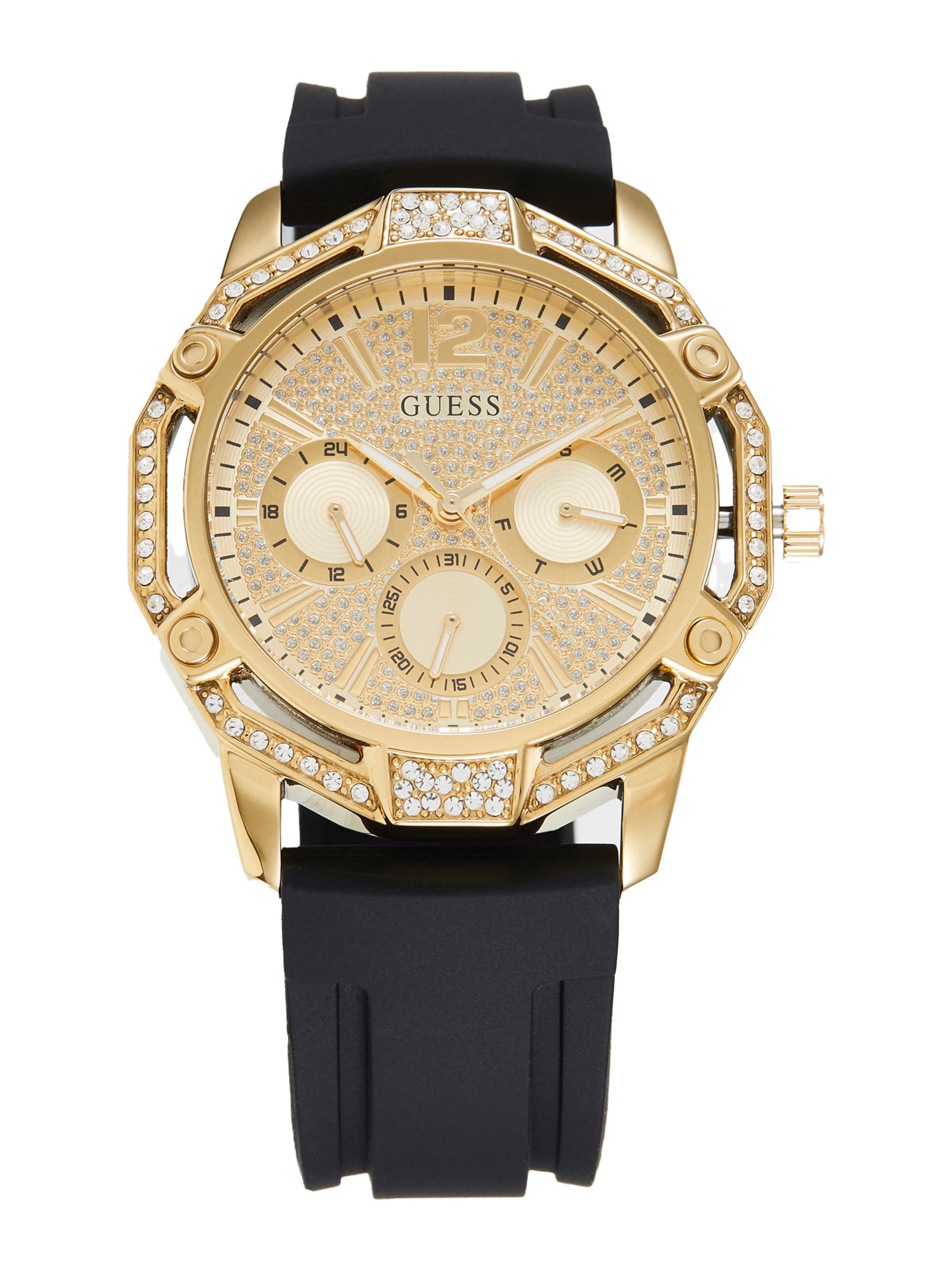 GUESS Analogt ur 'REGAL' i guld: forside