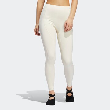 Skinny Pantaloni sport de la ADIDAS SPORTSWEAR pe alb: față