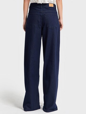 IT'S BASIC Wide leg Jeans 'Palazzo Mid Rise Jeans - Deep Sea' in Blauw
