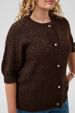 KAFFE CURVE Gebreid vest 'KCciony' in Bruin