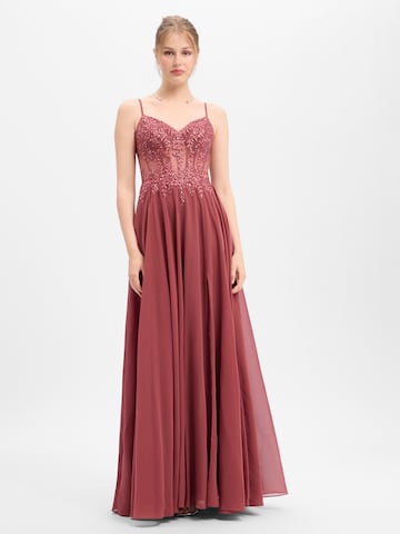 Robe de soirée Luxuar Fashion en rouge : devant
