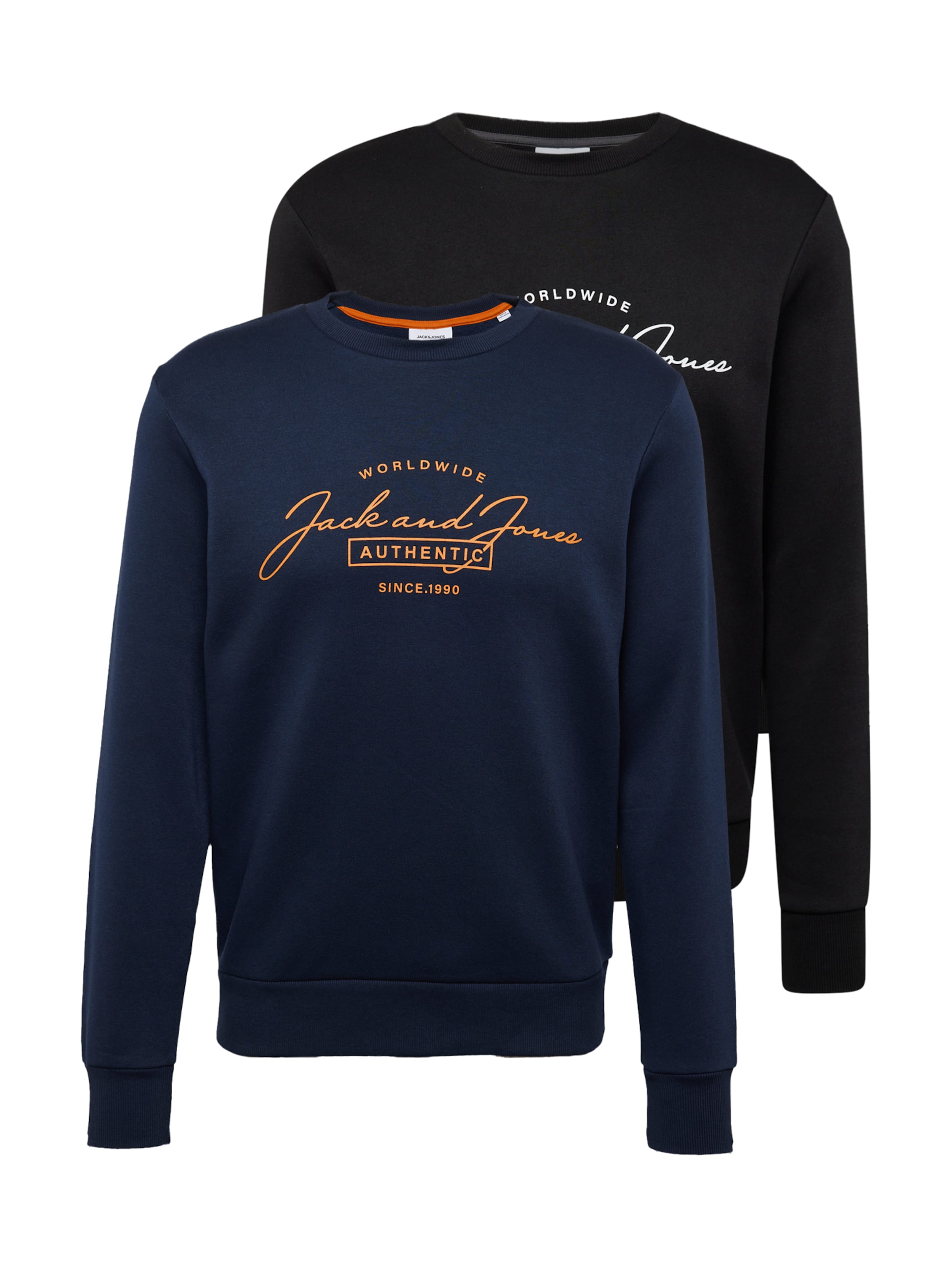 JACK & JONES Sweatshirt 'JJFerris' in S in Navy / Orange / Black / White, Item view