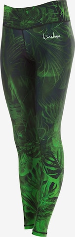 Skinny Pantalon de sport 'AEL102' Winshape en vert