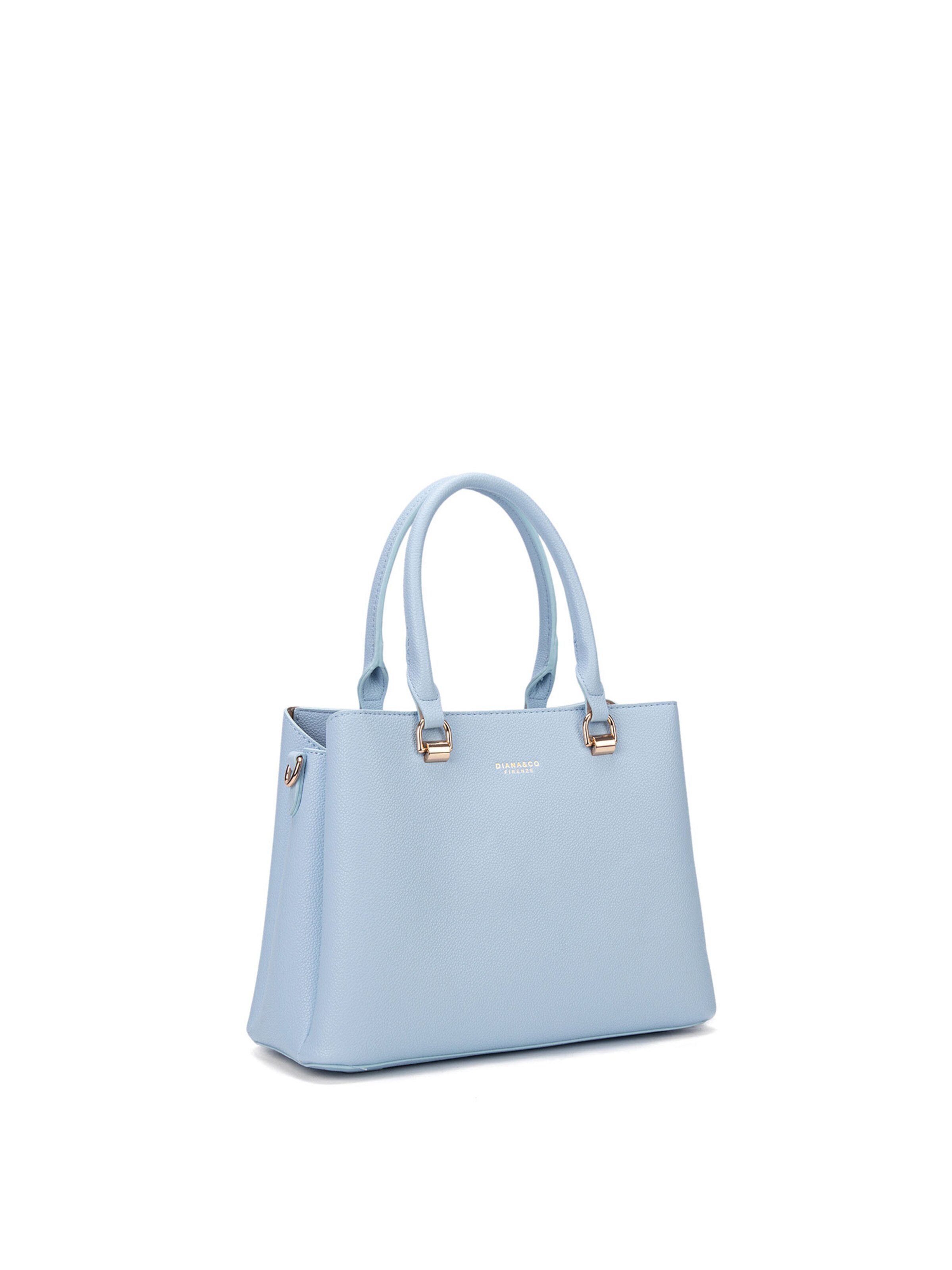 Borsa a mano 'Borsa a Mano Vegan Leather Diana & Co Firenze - Zip e Tracolla Rimovibile' di Diana&Co. in blu