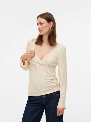 MAMALICIOUS Blouse in Beige: voorkant