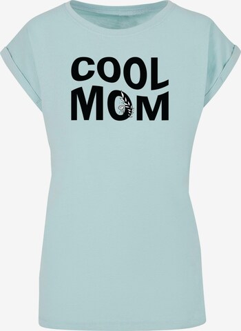 Merchcode T-Shirt 'Mothers Day - Cool mom' in Blau: Vorderseite