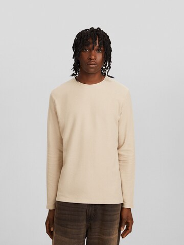 Bershka Shirt in Beige: voorkant