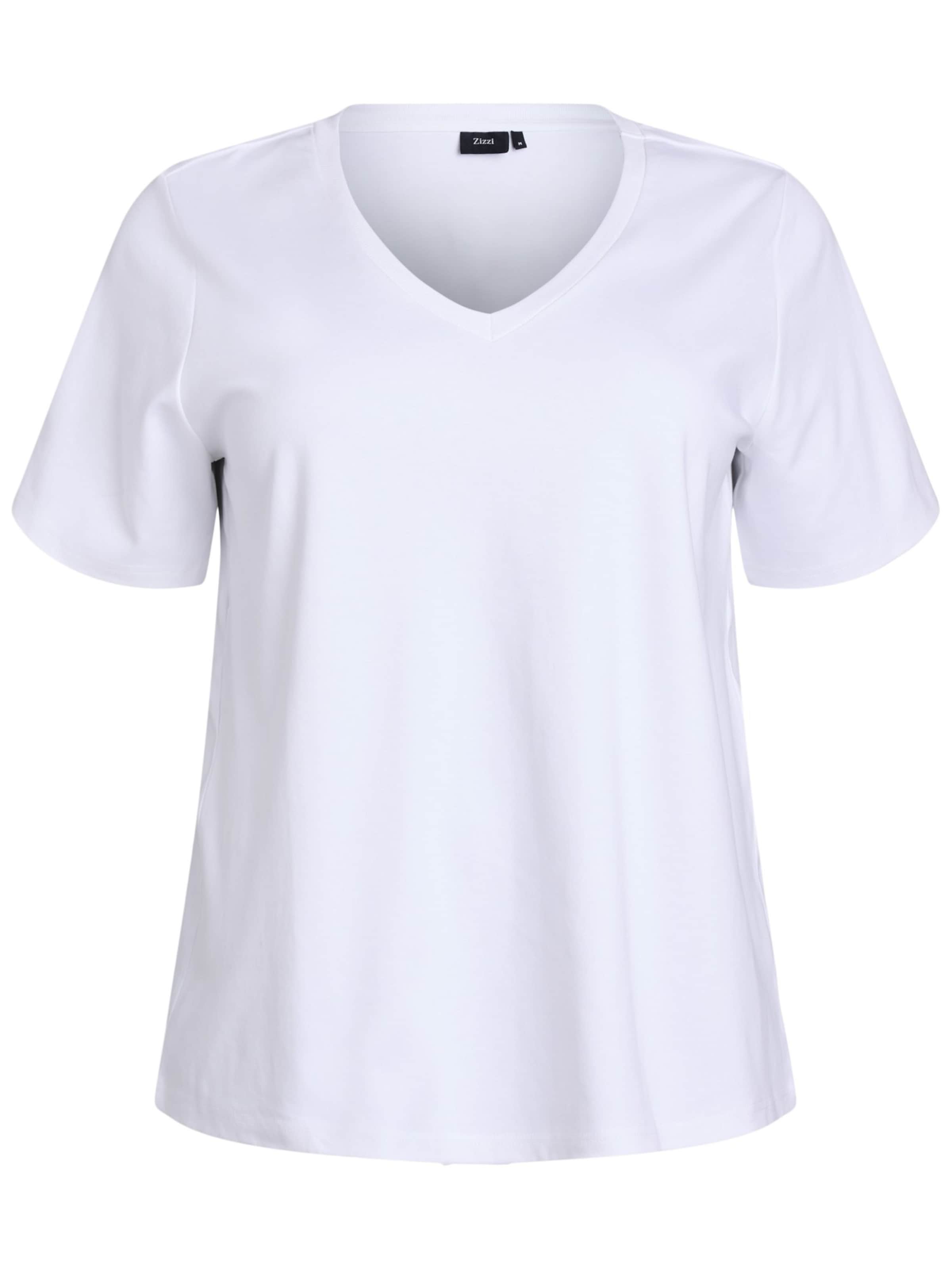 Zizzi Shirts 'Mcoster' i hvid: forside