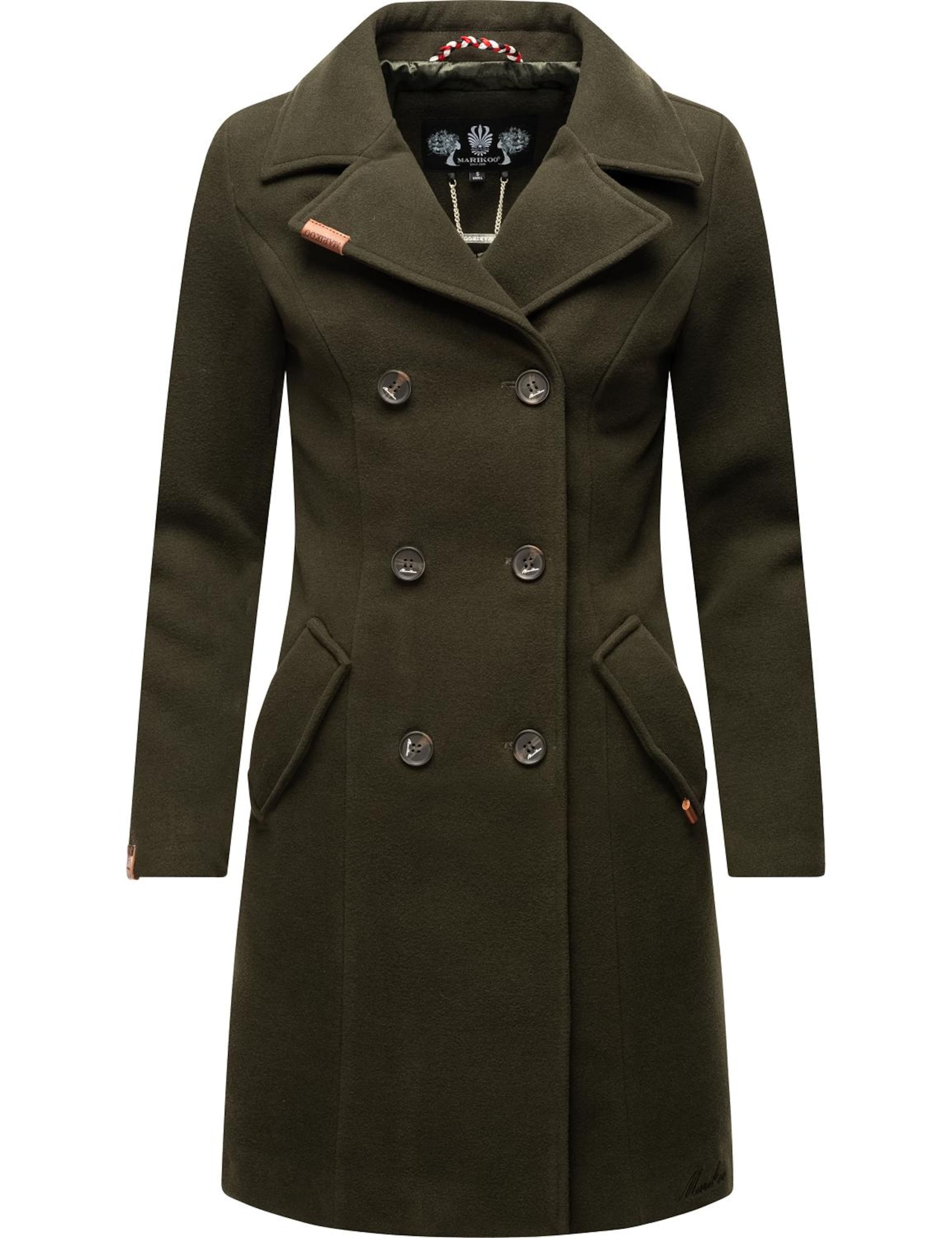 MARIKOO Płaszcz przejściowy 'Nanakoo' w kolorze zielony: przód