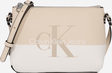 Calvin Klein Jeans Taška cez rameno - Béžová: predná strana