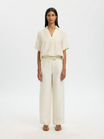 SELECTED FEMME Wide leg Pants in Beige: front
