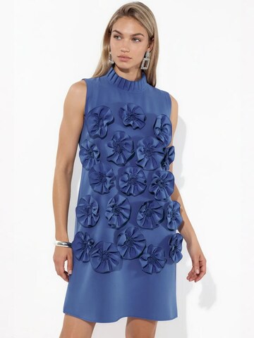 MSN Collection Cocktailjurk in Blauw: voorkant