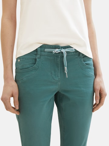Coupe slim Pantalon TOM TAILOR en vert