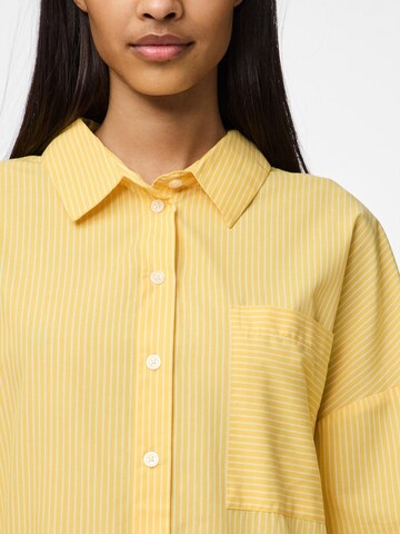 PIECES Blouse 'PCFeline' in Yellow