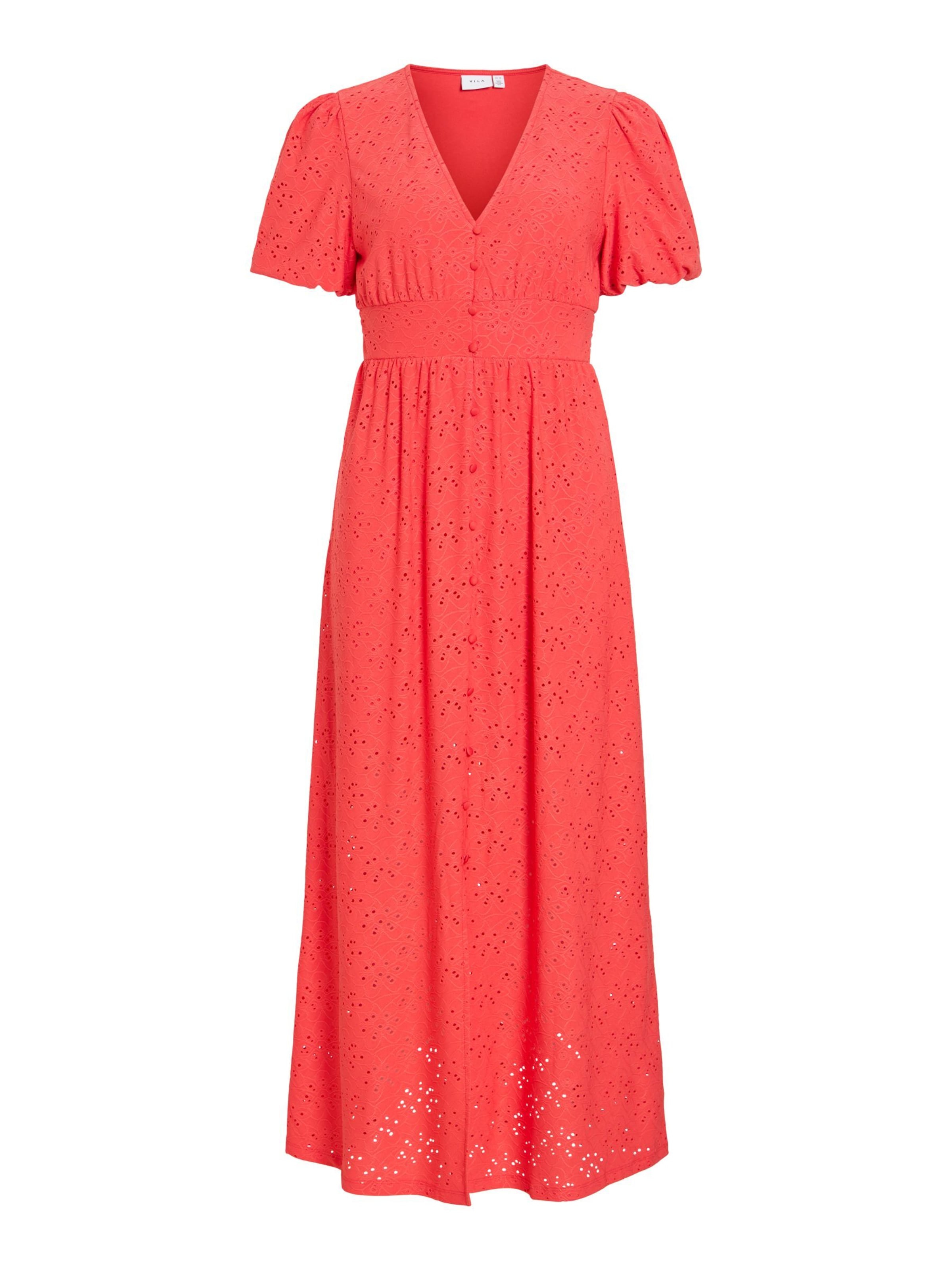 VILA Kleid 'VIKAWA' in orangerot, Produktansicht