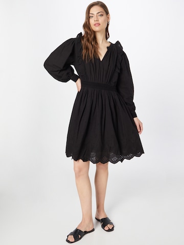 Flowers for Friends Shirt Dress 'Dobby' in Black: front