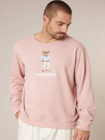 Sweat-shirt ' SLEEKBEAR ' Deeluxe en rose : devant