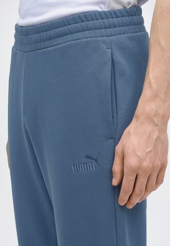PUMA Zúžený Sportovní kalhoty 'ESS No. 1' – modrá