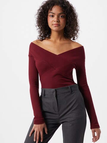 Trendyol Shirt Bodysuit in Red: front