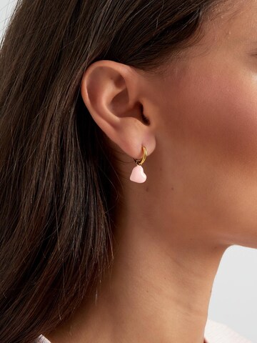 Cala Rose Ohrringe 'COEUR' in Pink