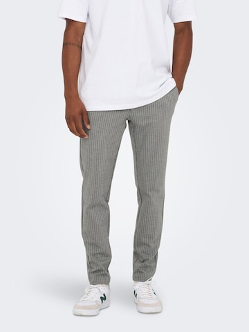 Only & Sons - Skinny Calças chino 'Mark' em cinzento