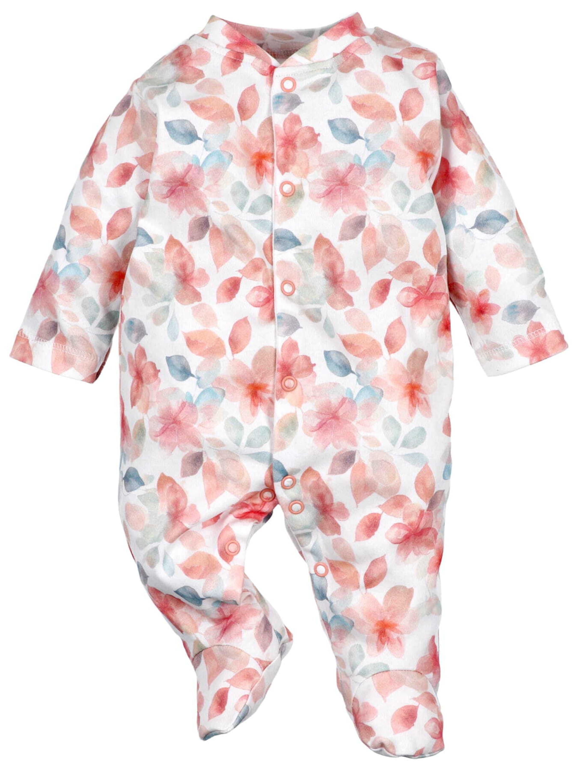 Barboteuse / body 'Floral' NINI en blanc : devant